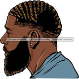 Attractive Black Man Bearded Hipster Model Fashion Male Guy Hombre Masculino Guapo Stylish Close-up Sexy Macho Manly SVG Files For Cutting