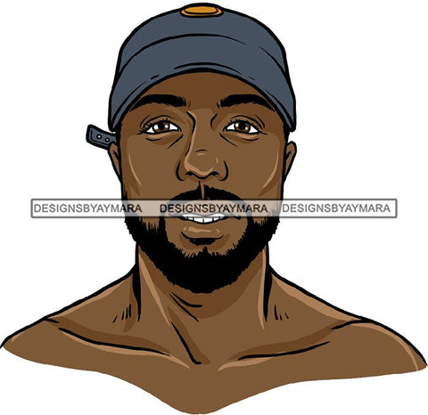 Attractive Black Man Bearded Hipster Model Fashion Male Guy Hombre Masculino Guapo Stylish Close-up Sexy Macho Manly SVG Files For Cutting