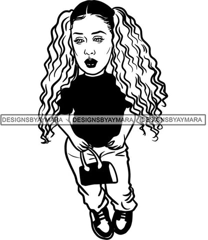 Fashion Girl Afro Woman Melanin Popping Ebony Queen .SVG Cutting Files