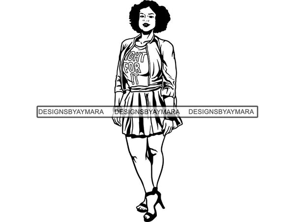 Afro Beautiful Woman Goddess Diva Classy Lady .SVG Cut Files For Silhouette and Cricut