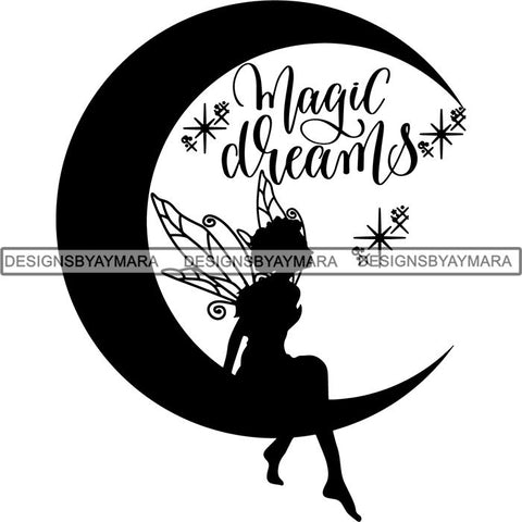 Afro Fairy Fantasy Magic SVG Cut Files For Silhouette and Cricut