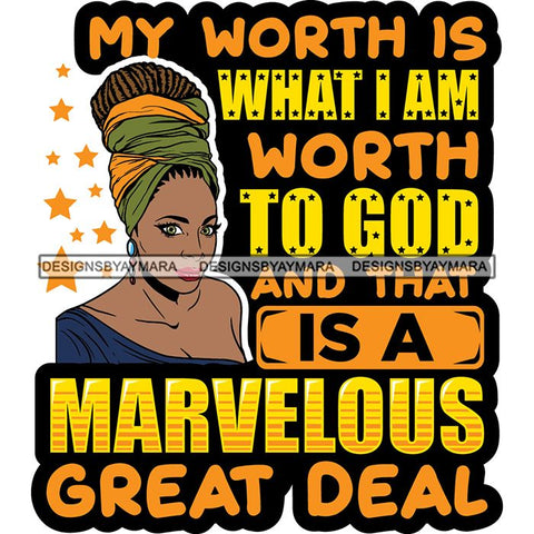 Afro Black Proud Woman Lord God Quotes SVG Cutting Files For Silhouette Cricut and More