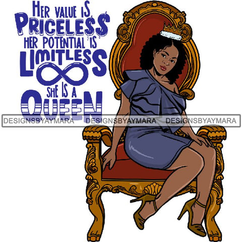 Afro Queen Goddess Melanin Nubian Glamour .PNG Print Files Not For Cutting