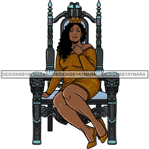 Afro Queen Goddess Melanin Nubian Glamour .PNG Print Files Not For Cutting