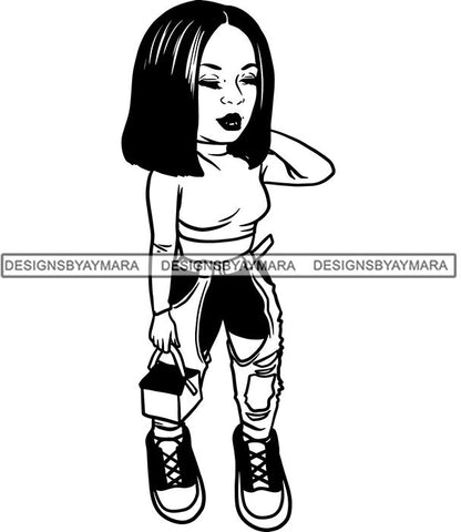 Fashion Girl Afro Woman Melanin Popping Ebony Queen .SVG Cutting Files