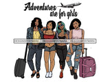 Ladies Trip Flight Getaway PNG Files For Print Not For Cutting