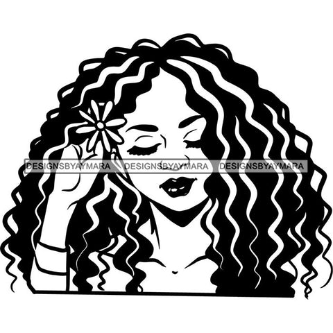 Ebony Afro Woman Nubian Melanin Brown Skin Makeup Model Glasses Accesories SVG Cut Files