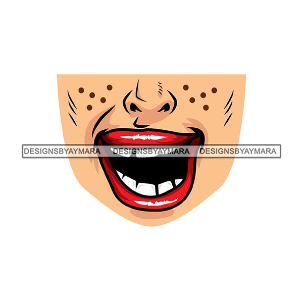 Funny Half Face Cute Designs For Mask Virus Protection SVG Cutting Files