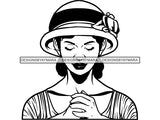 Classy Lady Praying God SVG Cut Files For Silhouette Cricut and More.