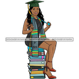 Graduation Achievement Hard Work Diploma Success Robe Cap Certificate College SVG Cutting Files