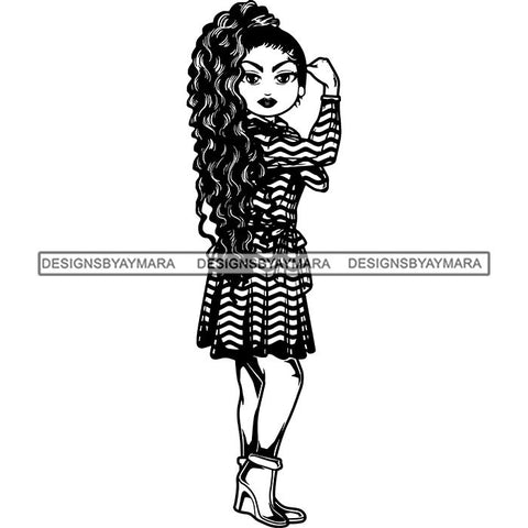 Afro Strong Classy Lola Flexing Believe in Yourself .SVG Cutting Files For Silhouette and Cricut and More!