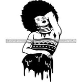 Sensual African Silhouette Goddess Safari Africa Nature Exotic Culture SVG Cutting Files.