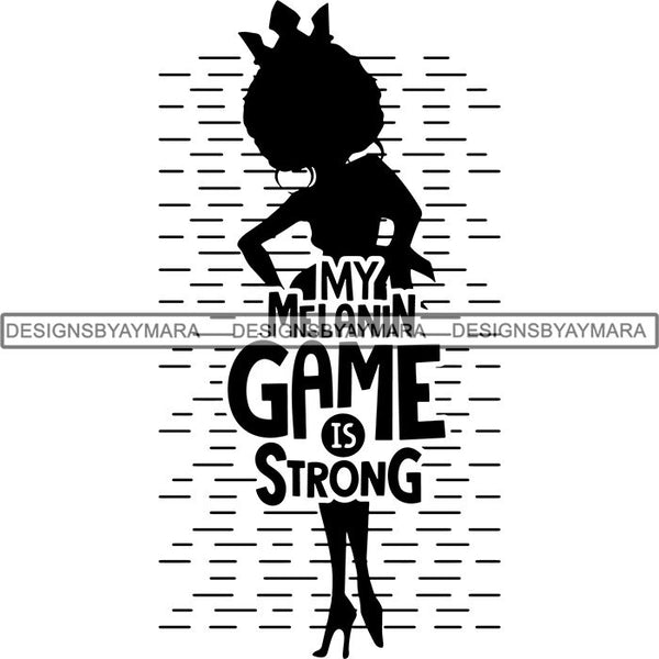 Black Queen Nubian Melanin Quotes .SVG Files For Silhouette and Cricut