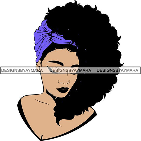 Afro Woman SVG Melanin Nubian Color Cutting Files