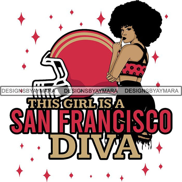 San Francisco Diva Football Team SVG Cutting Files For Silhouette Cricut and More