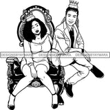 King and Queen Rey Reina Couple Life Goals SVG Cut Files For Silhouette and Cricut