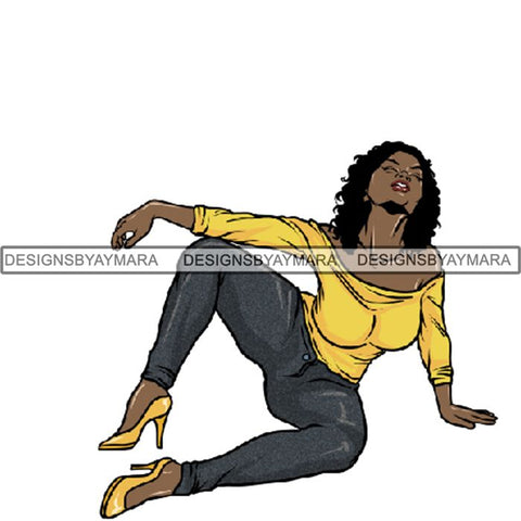 Afro Woman Tattoo Sexy Melanin Nubian Goddess PNG Files For Print Not For Cutting