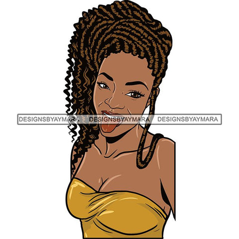 Afro Woman Goddess Braids Dreads Diva Melanin Love Sensual .SVG Cut Files For Silhouette and Cricut and More!