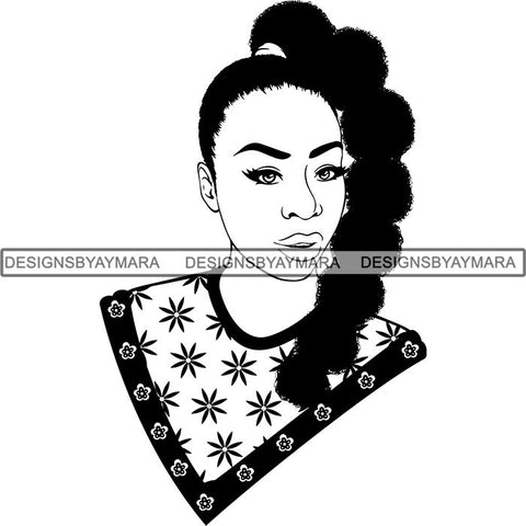 Afro Latina Woman SVG Cutting Files For Silhouette Cricut and More