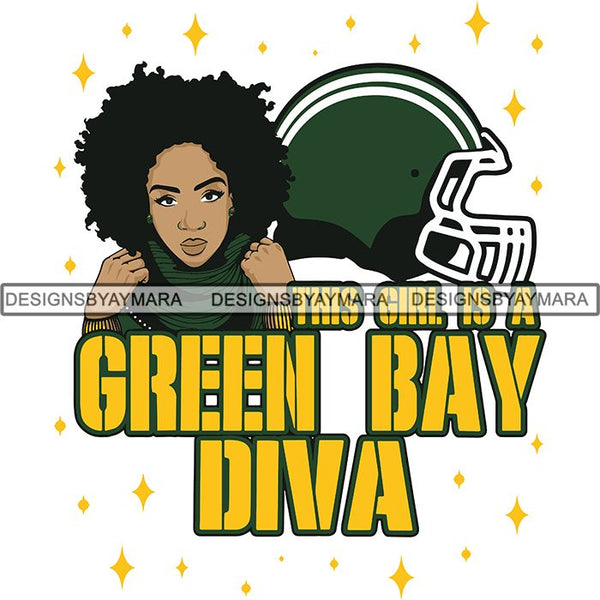 Green Bay Diva Football Team SVG Cutting Files For Silhouette Cricut a ...