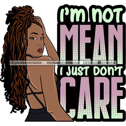 Afro Woman Dreadlocks Locs Hairstyle Gangster Bad Ass Quotes .SVG Cutting Files For Silhouette Cricut and More!