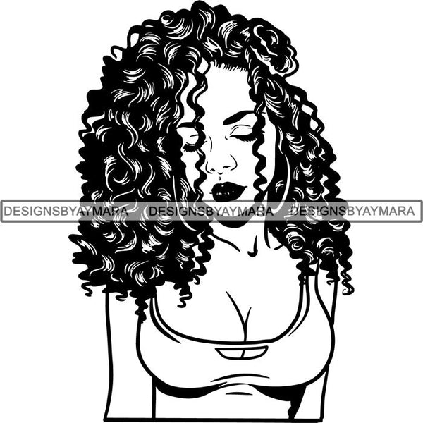 Afro Melanin Popping Nubian Queen SVG Cutting Files For Silhouette Cricut and More