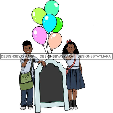 Back to School Kid Student Education Supplies .PNG Print File Not For Cutting