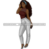 Fashion Diva Glamour Afro Classy Sexy Lady SVG PNG JPG Vector Files For Cutting and More