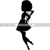 Afro Cute Baby Girl Fairy Wings Fantasy .SVG Cut Files For Silhouette Cricut and More