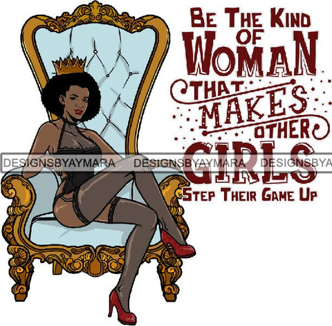 Afro Queen Goddess Melanin Nubian Glamour .PNG Print Files Not For Cutting