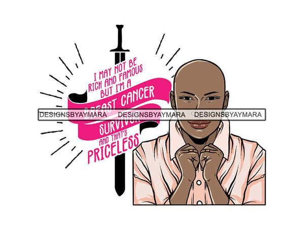 Cancer Awareness Woman Fighting Cancer Quotes PNG Files For Print