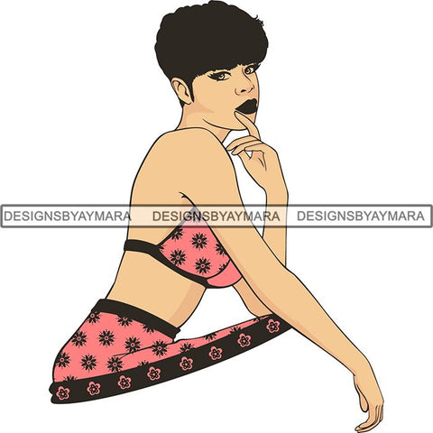 Afro Latin Woman SVG Curly Hairstyle Cutting Files For Silhouette Cricut and More