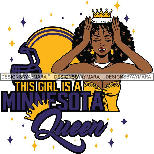 Minnesota Queen Football Team SVG Cutting Files For Silhouette Cricut and More