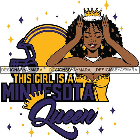 Minnesota Queen Football Team SVG Cutting Files For Silhouette Cricut and More