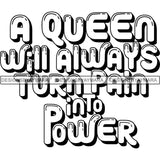 Black Queen Nubian Melanin Quotes .SVG Files For Silhouette and Cricut