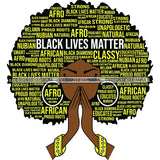 Black Lives Matter Afro Woman Praying Quotes Humanity Social Protest Justice SVG Vector Cut Files