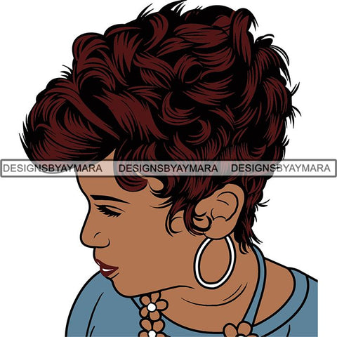 Afro Latin Woman SVG Curly Hairstyle Cutting Files For Silhouette Cricut and More
