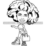 Cute Afro Lola Boss Lady Summer Fashion Dope Diva Glamour .SVG Cutting
