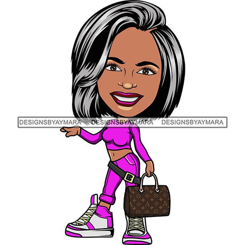 Cute Afro Lola Boss Lady Summer Fashion Dope Diva Glamour .SVG Cutting