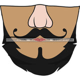 Funny Half Face Cute Designs For Mask Virus Protection SVG Cutting Files