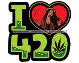 Woman Smoking Pot Joint Blunt Stoned High Life Weed Leaf Marijuana Grass Relax Chill SVG Cutting Files