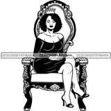 Afro Queen Goddess Melanin Nubian Glamour .SVG Cutting Files For Silhouette and Cricut