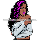 Ebony Afro Woman Nubian Melanin Brown Skin Makeup Model Glasses Accesories SVG Cut Files