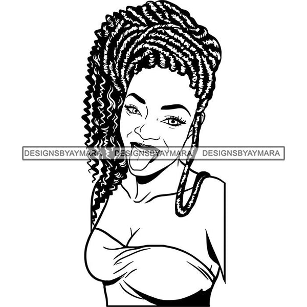 Afro Lady Black Goddess Melanin Dark Latina Morena SVG Files For Cutting and More!