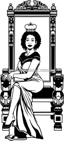 Afro Queen Goddess Melanin Nubian Glamour .SVG Cutting Files For Silhouette and Cricut