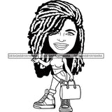 Cute Afro Lola Boss Lady Summer Fashion Dope Diva Glamour .SVG Cutting