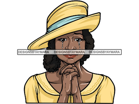 Classy Lady Praying God .PNG .JPG .SVG Clipart Perfect For Printing Not For Cutting
