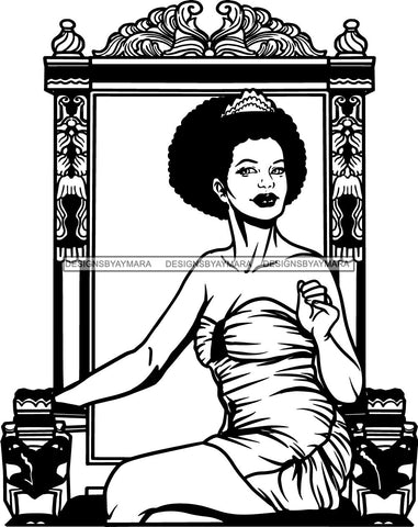 Afro Queen Goddess Melanin Nubian Glamour .SVG Cutting Files For Silhouette and Cricut