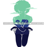 Sensual Woman Silhouette African Wildlife Proud Roots Safari Savanna Africa Continent Exotic Scenic SVG Cutting Files