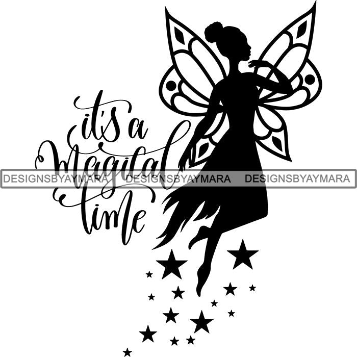 Afro Fairy Fantasy Magic SVG Cut Files For Silhouette and Cricut ...